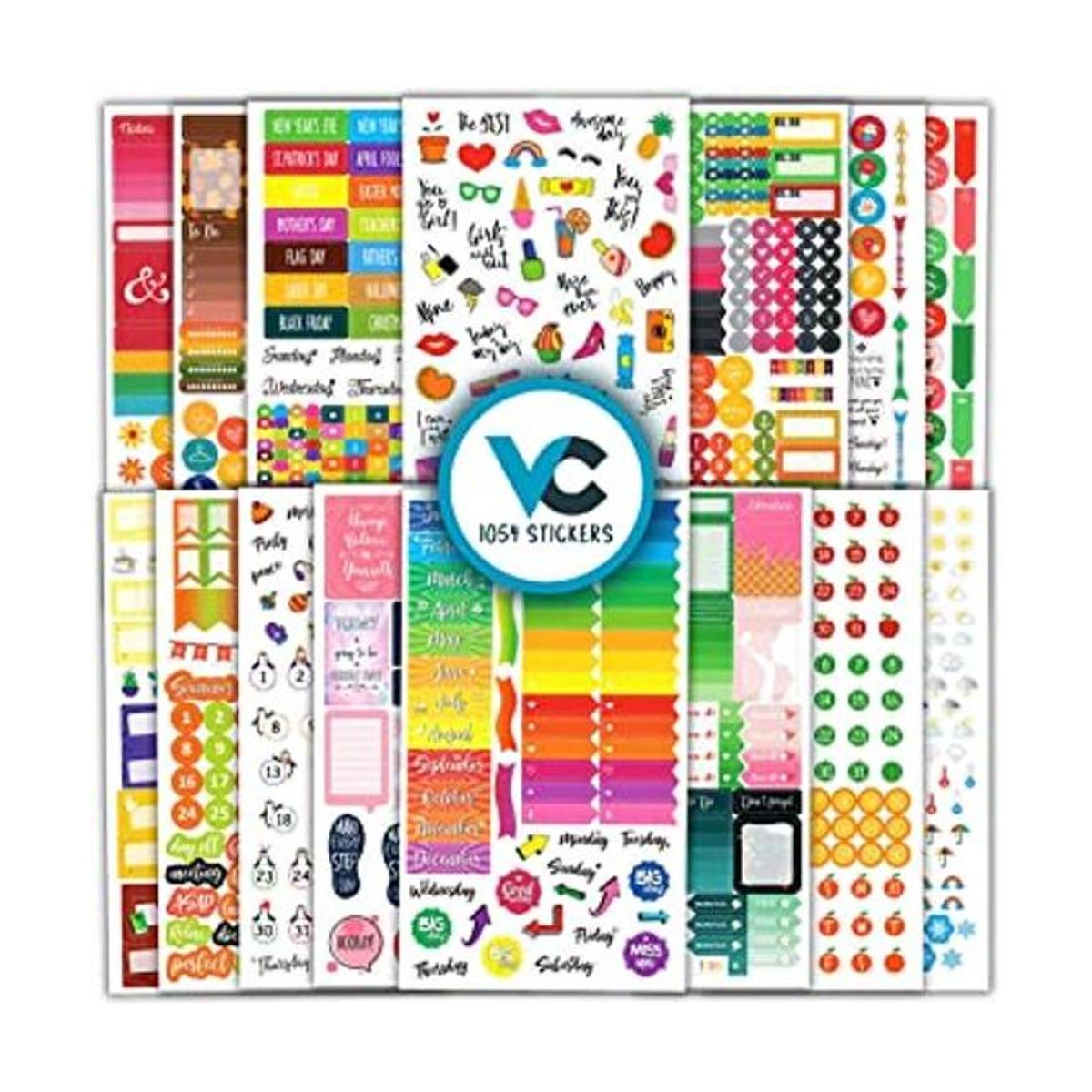Vladi Creative Calcomanías de agenda bonitas y coloridas