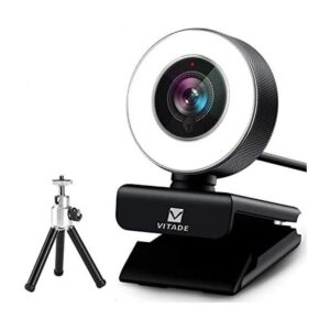 Cámara web de transmisión 1080P con luz de anillo_1
