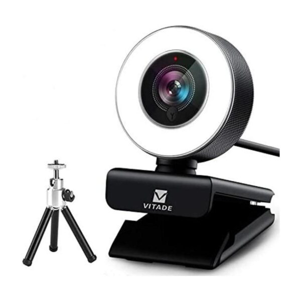 Cámara web de transmisión 1080P con luz de anillo_1