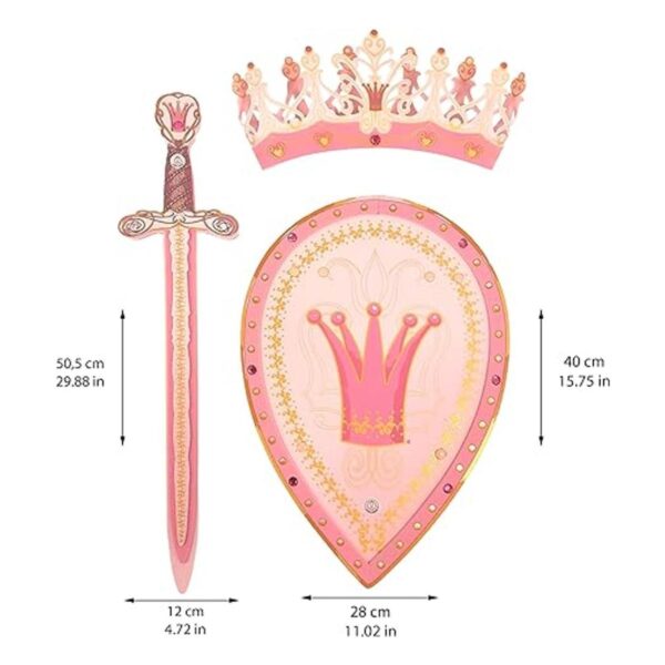 Liontouch Queen Rosa Espada de juguete escudo y corona_2