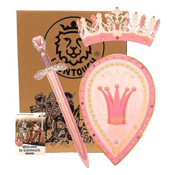 Liontouch Queen Rosa Espada de juguete escudo y corona_4