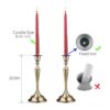 Viscacha Metal Candelabra Candlesticks Holder for Formal_2