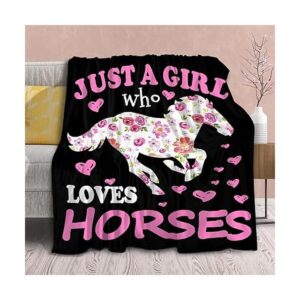 Manta de caballo regalo para niñas y mujeres de felpa