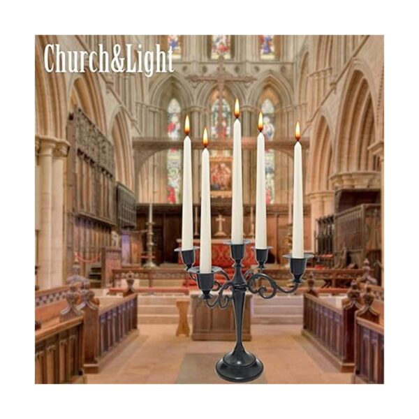 Viscacha Candelabro de metal de 5 brazos_6