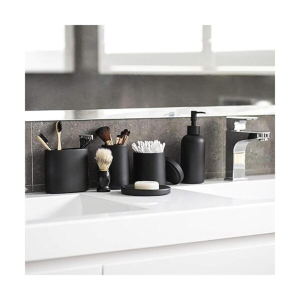 Juego completo de 5 accesorios de baño de color negro_2