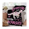 Manta de caballo regalo para niñas y mujeres de felpa
