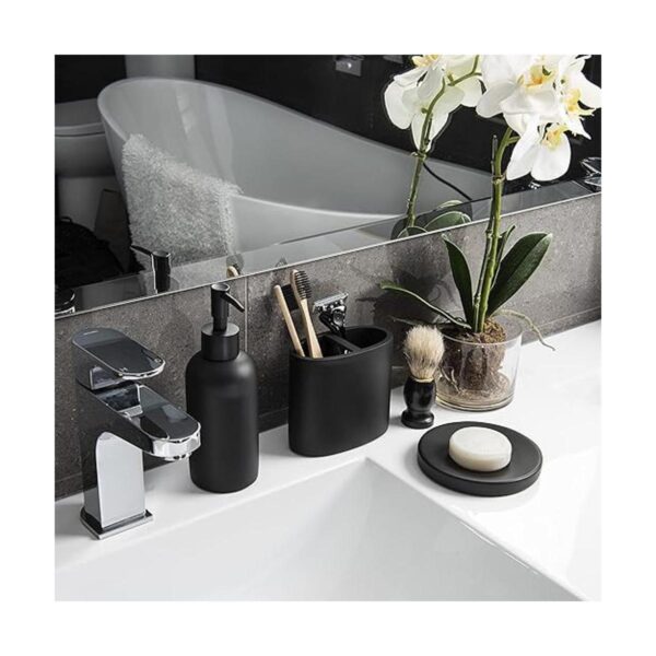 Juego completo de 5 accesorios de baño de color negro_6