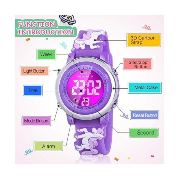 Viposoon Relojes para niñas impermeables con alarma los
