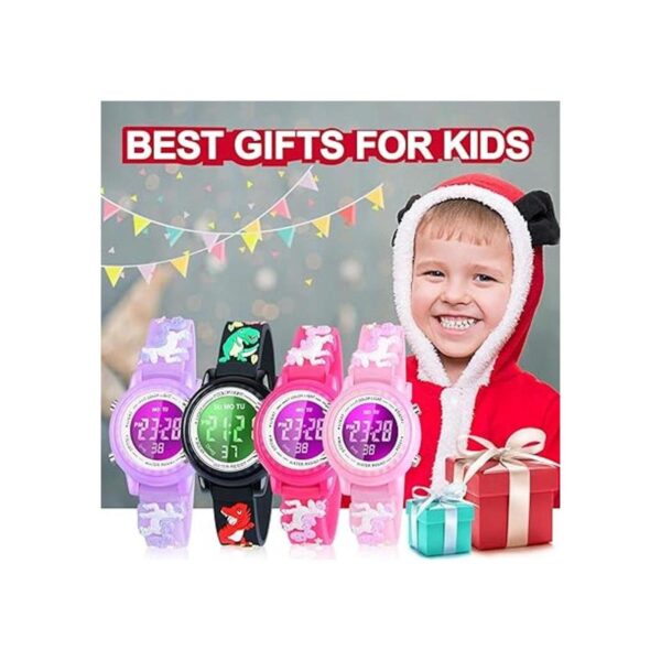Viposoon Relojes LED impermeables para niños con alarma