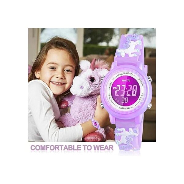 Viposoon Relojes LED impermeables para niños con alarma