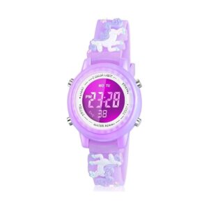 Viposoon Relojes LED impermeables para niños con alarma