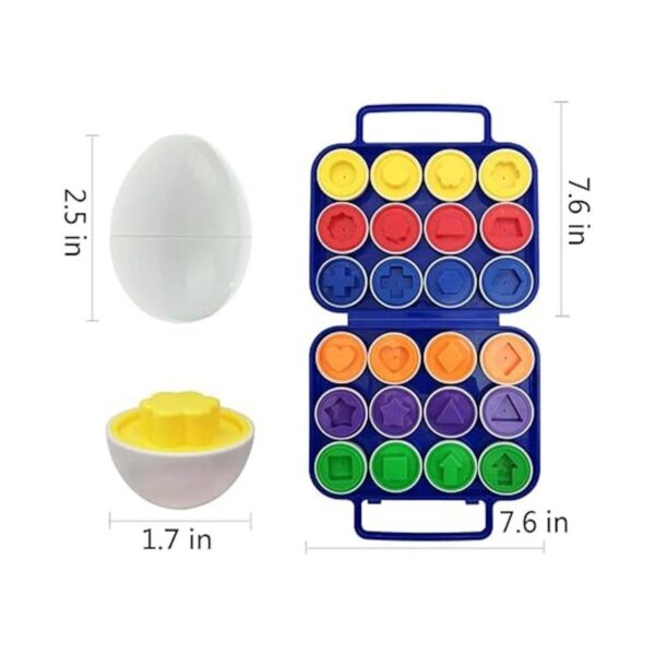 Beakabao Juego de 12 huevos a juego de colores y formas_2