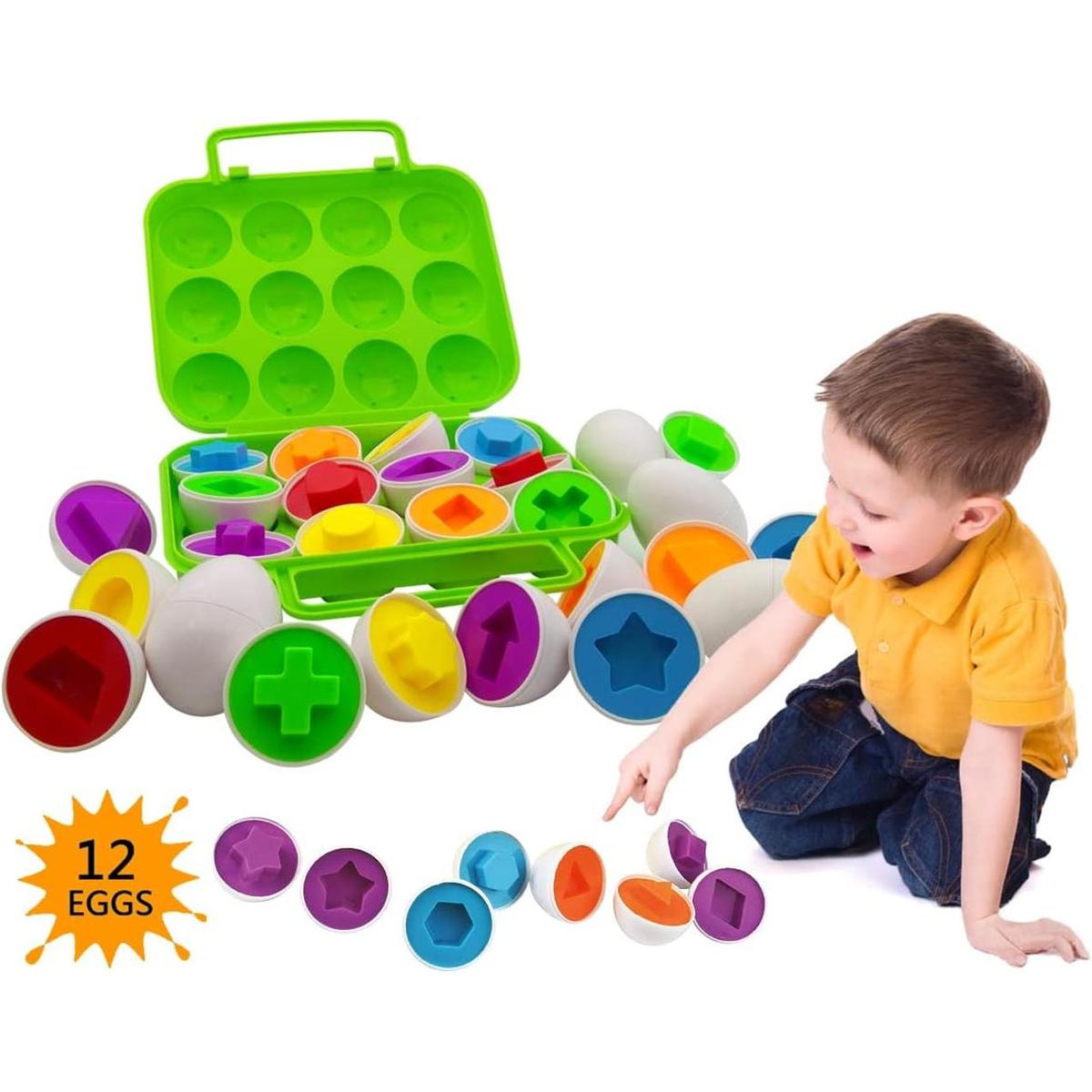 Beakabao Juego de huevos Montessori a juego de 12 piezas
