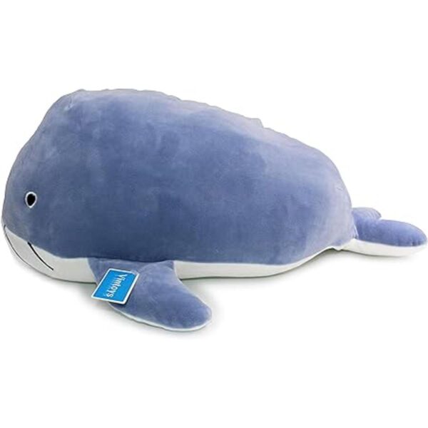 Vintoys Almohada de peluche con diseño de tiburón ballena_3