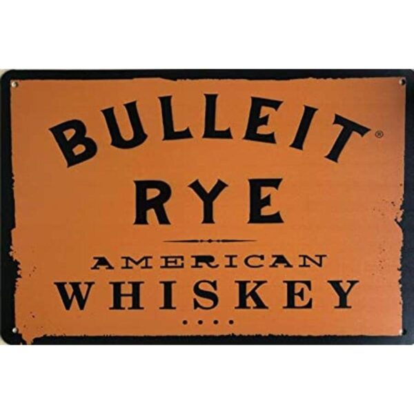 AMELIA SHARPE Metal Tin Signs Vintage BULLEIT Whiskey_1