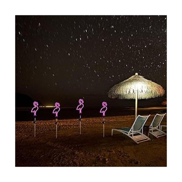 Luces solares de estaca de jardín de flamenco juego de 2_3