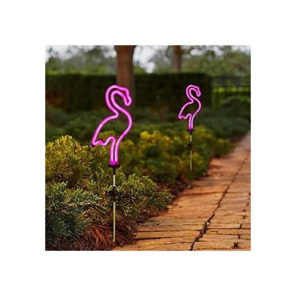 Flamingo Luz solar para jardín luz solar al aire libre_3