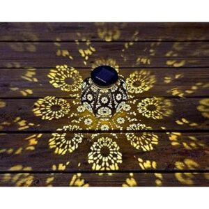 Faroles solares de jardín marroquí Juego de 2 luces
