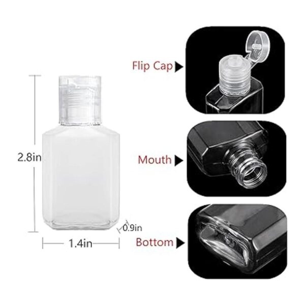 Vinsencoo 50 botellas vacías de plástico de 1 onza1.0 fl