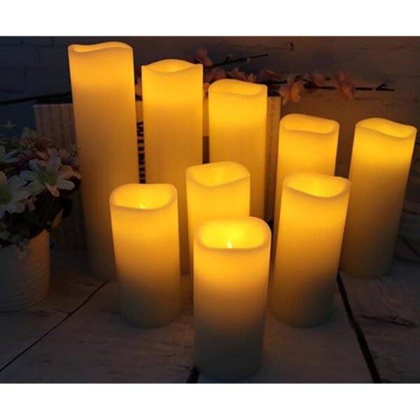 Vinkor Velas sin llama velas a pilas de 4 pulgadas 5_3