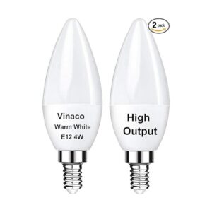 Vinaco Bombilla LED E12 paquete de 2 bombillas E12 para_1