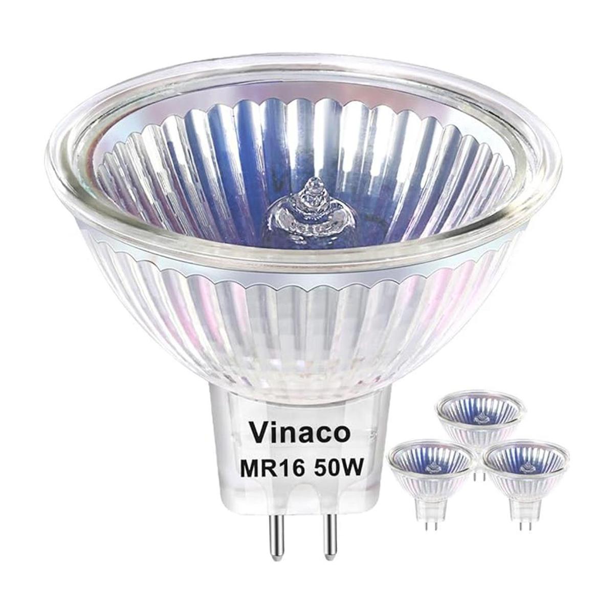 Vinaco MR16 Bombilla halógena de 50 W 3 bombillas