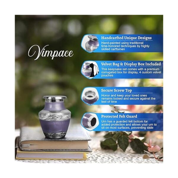 Vimpace Urnas pequeñas para cenizas humanas urnas_3