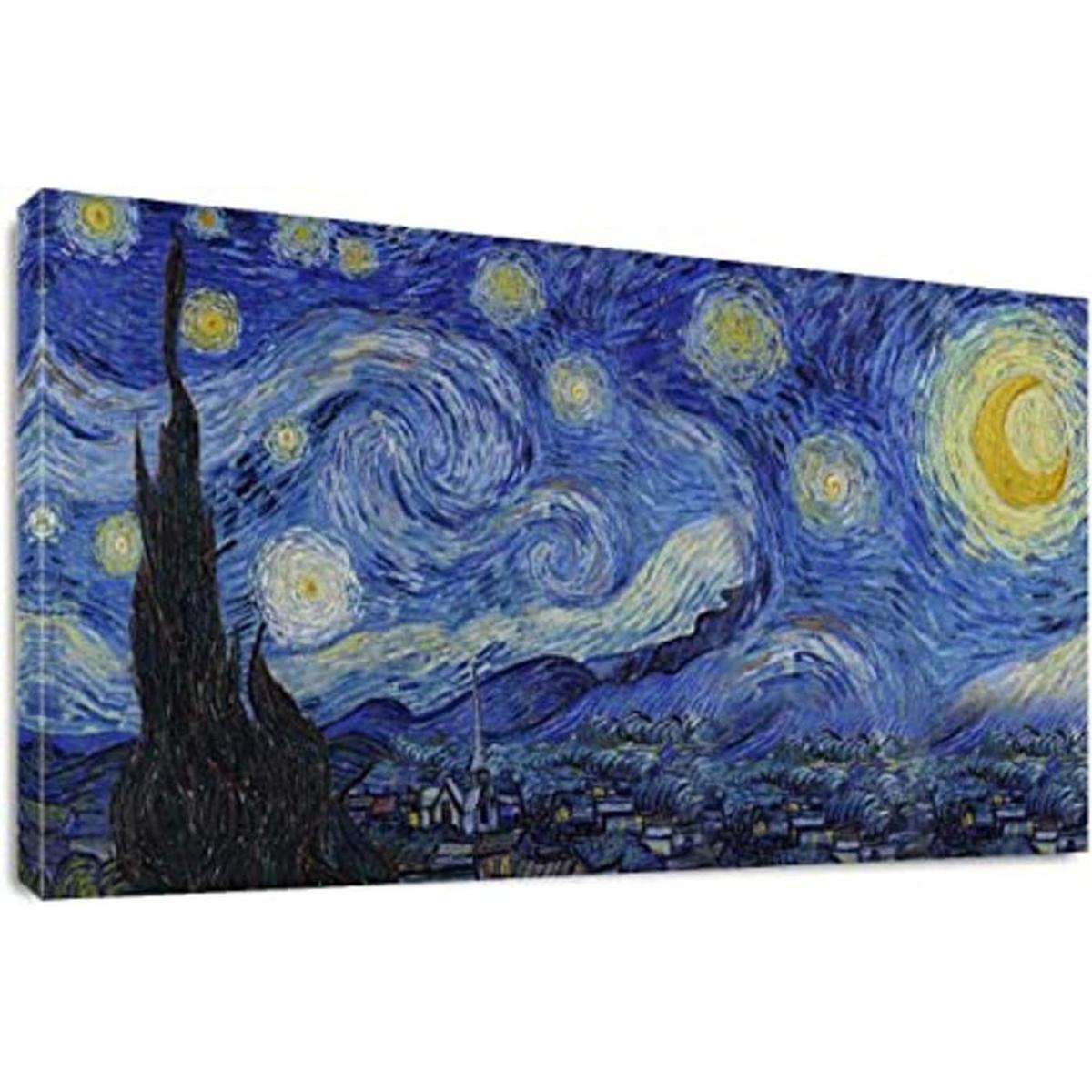 Starry Night by Vincent Van Gogh Arte de pared clásico