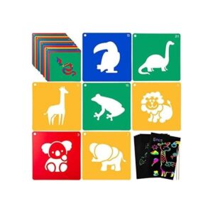 20 plantillas de animales para niños 8 x 8 pulgadas_1