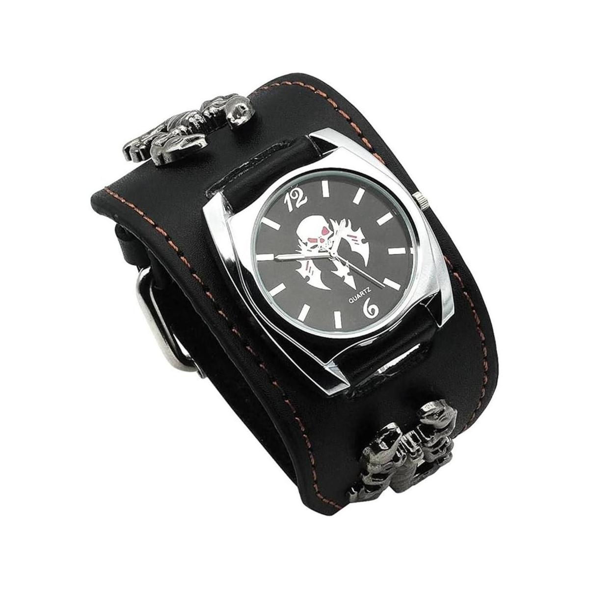 Punk Scorpion Reloj de pulsera con diseño de calavera