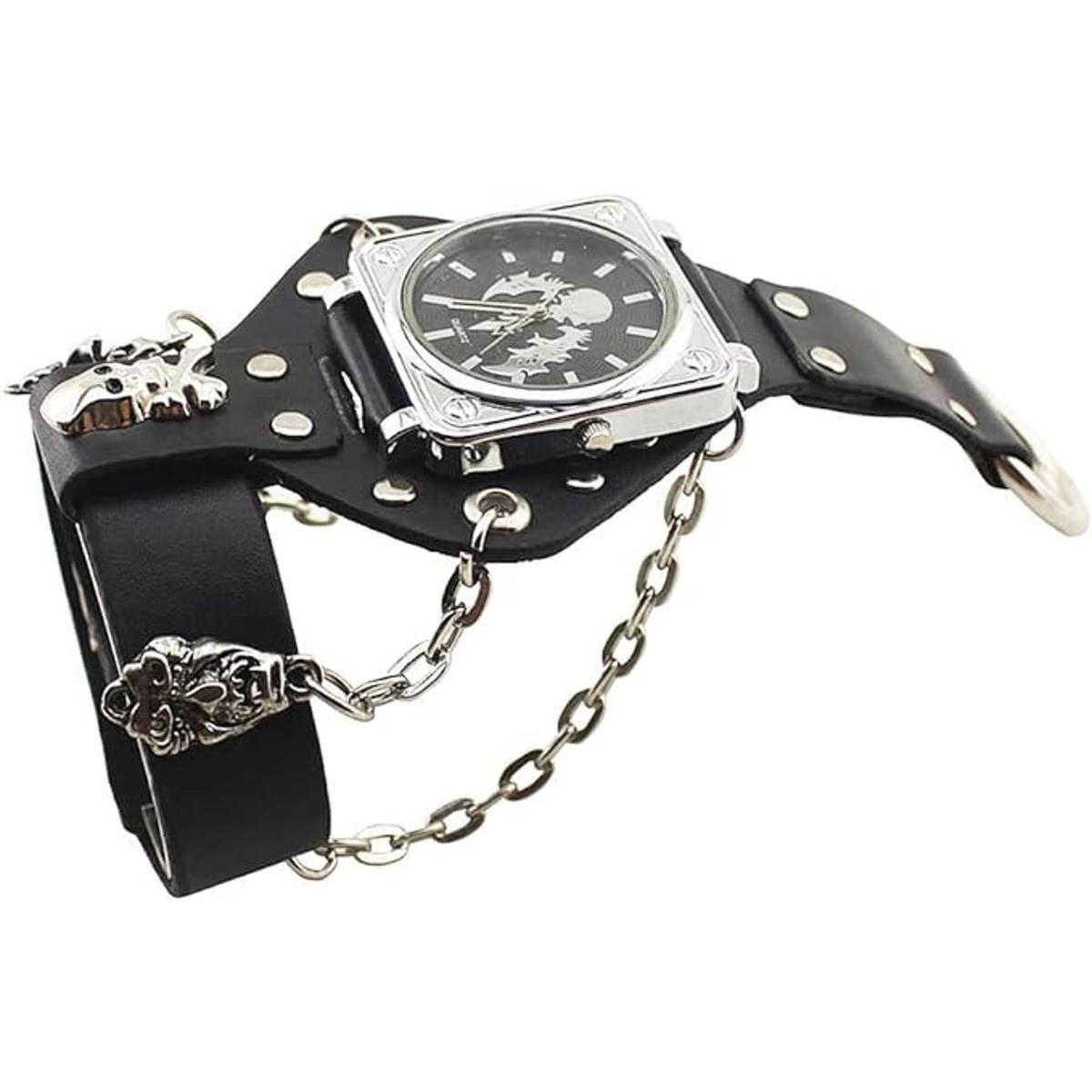 Reloj de moda de HipHop Punk Skull para hombres y mujeres