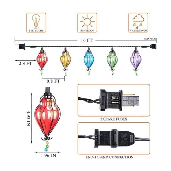Vigdur Multicolor Cadena de luces decorativas con 10_2