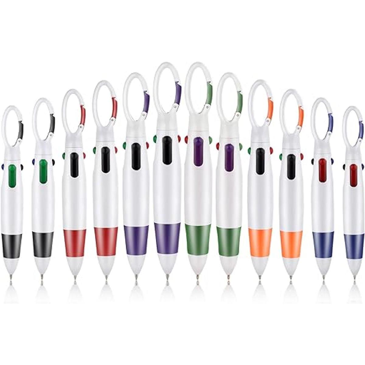 Bolígrafos retráctiles 12 bolígrafos multicolores 4 en 1