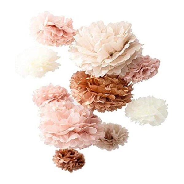 Vidal Crafts Juego de 20 pompones de papel de seda color_1