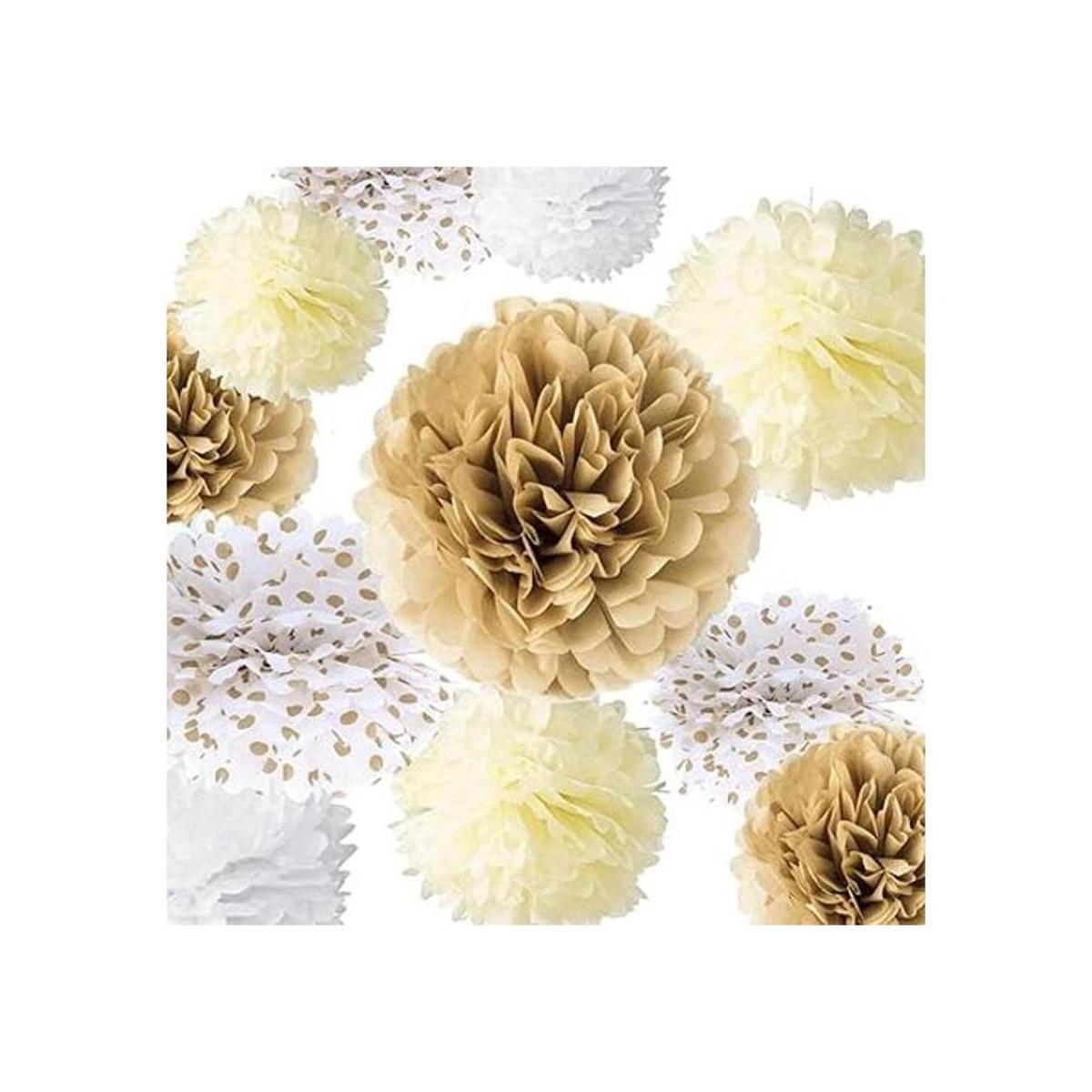 Vidal Crafts Kit de 20 pompones de papel de seda flores
