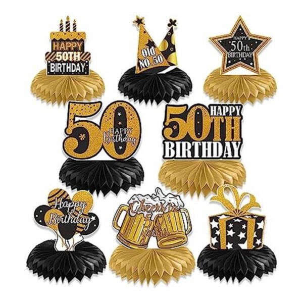 Decoraciones de cumpleaños número 50 centros de mesa de_1