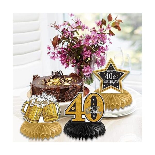 Centros de mesa para decoración de cumpleaños número 40_5
