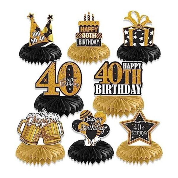 Centros de mesa para decoración de cumpleaños número 40_1