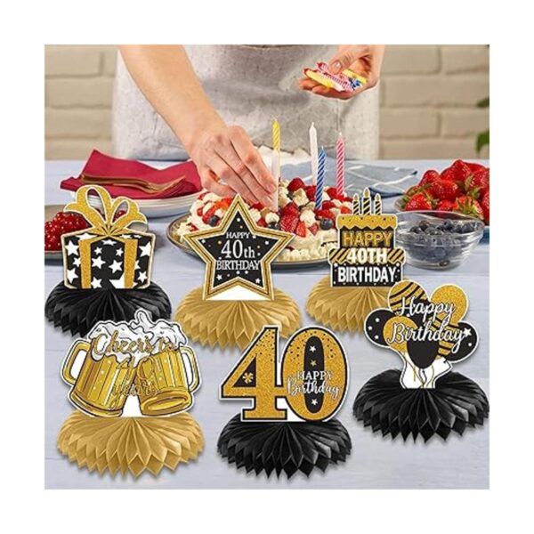 Centros de mesa para decoración de cumpleaños número 40_4