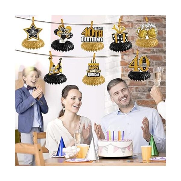 Centros de mesa para decoración de cumpleaños número 40_3