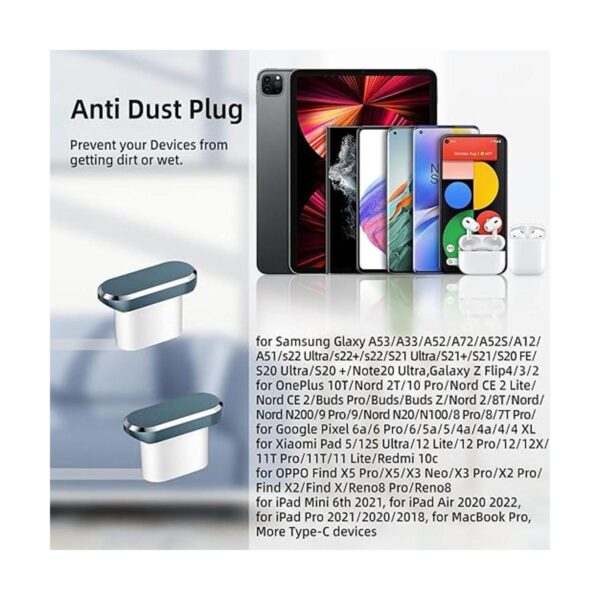 USB tipo C tapa antipolvo paquete de 5 tapones contra_2