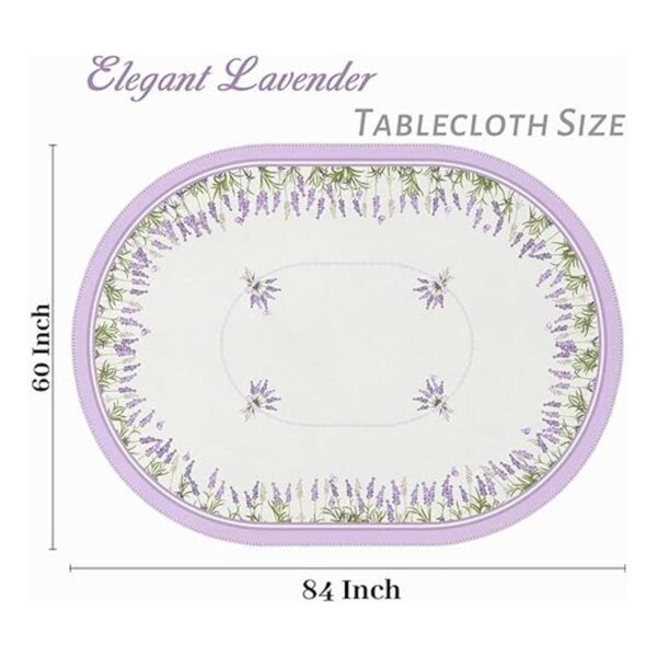 Mantel ovalado de lavanda de 60 x 84 pulgadas mantel_6