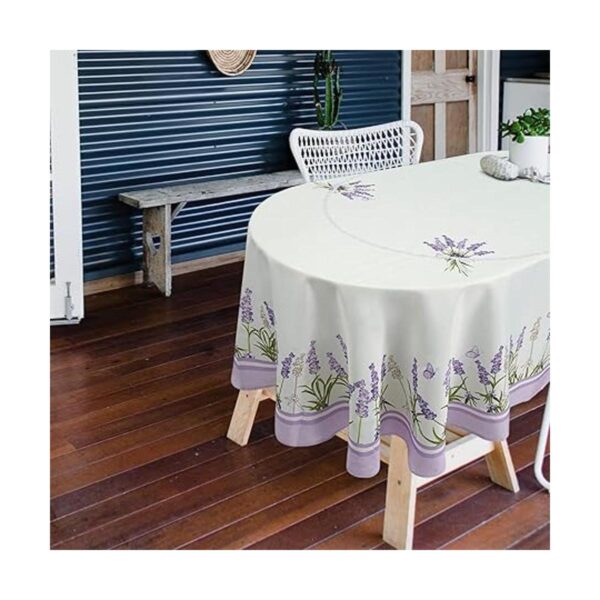 Mantel ovalado de lavanda de 60 x 84 pulgadas mantel_3