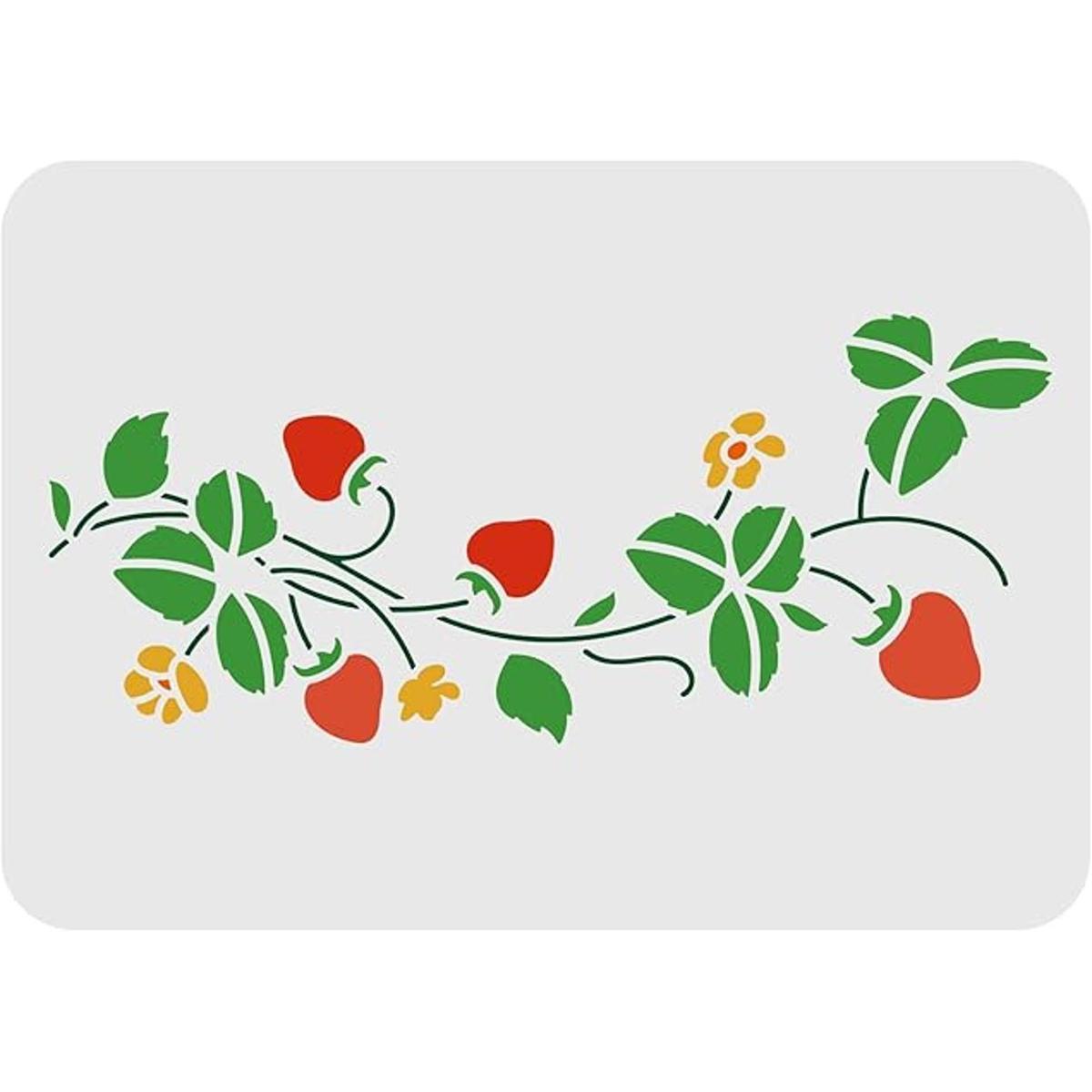 FINGERINSPIRE Plantilla de borde de fresa de 11.7 x 8.3