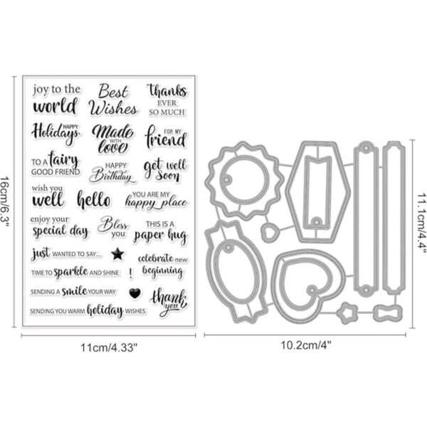 ORIGACH Sentiments Juego de sellos y troqueles