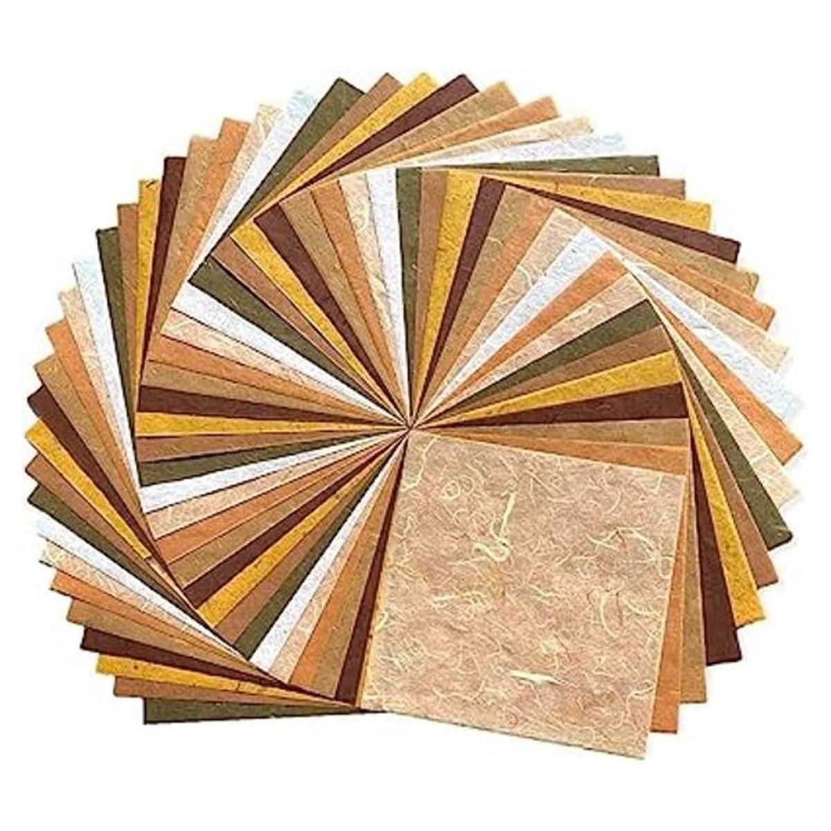 50 hojas cuadradas de papel de origami de 8 x 8 pulgadas