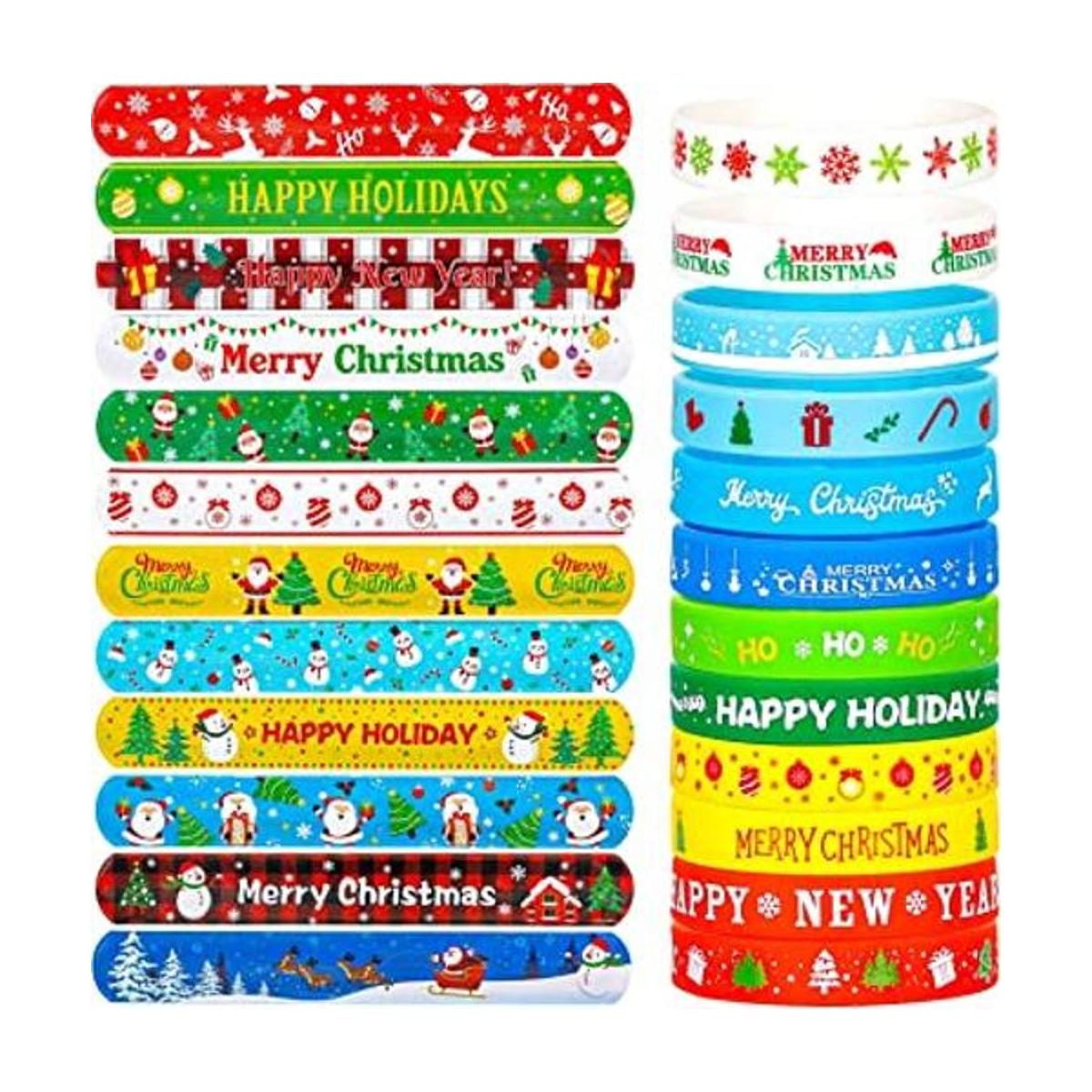 48 pulseras de Navidad de silicona de Navidad regalos de