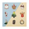 JANMIN 46 dijes de Navidad varios dijes de esmalte