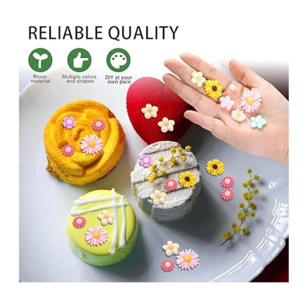 Abalorios de resina de flores para bricolaje 80 cuentas