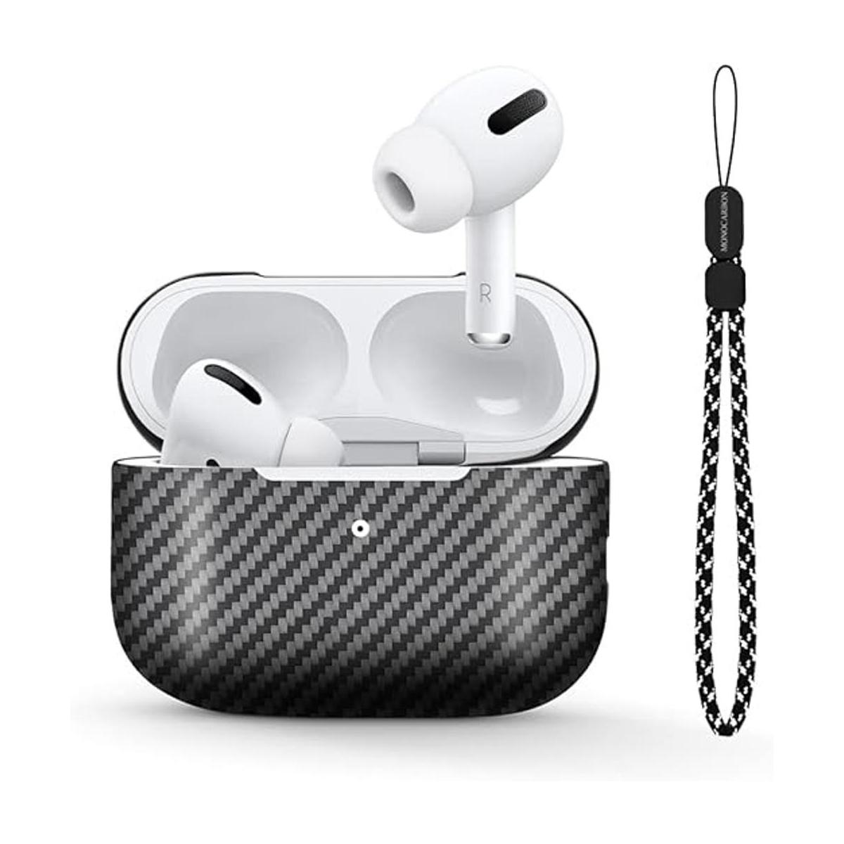 MONOCARBON Funda de fibra de carbono real para AirPods Pro